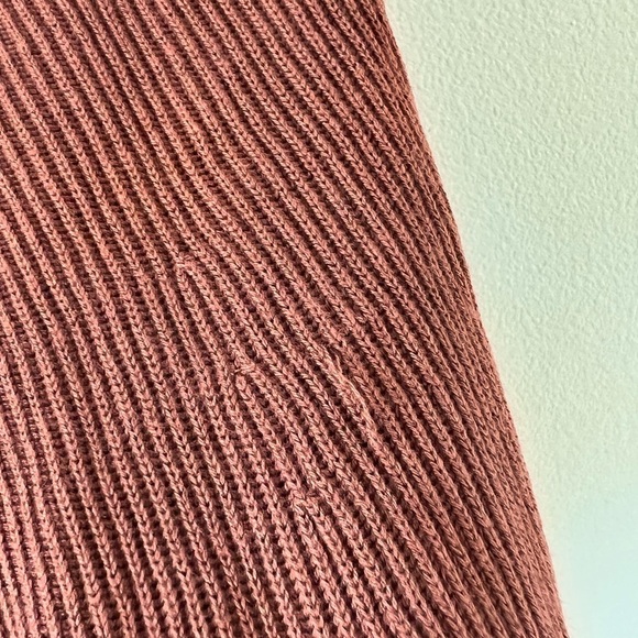 1. State Bubble Balloon Sleeve Ribbed V-Neck Terra Earth Sweater XL - Picture 15 of 16